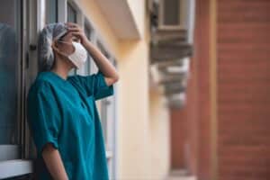 Locum tenens physician looks destressed