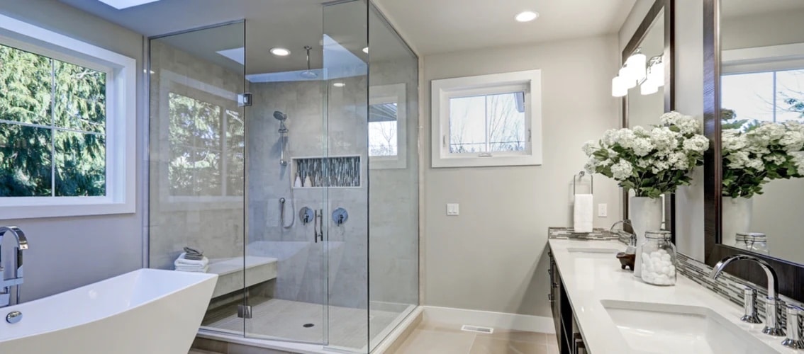 interior view of a renovated bathroom