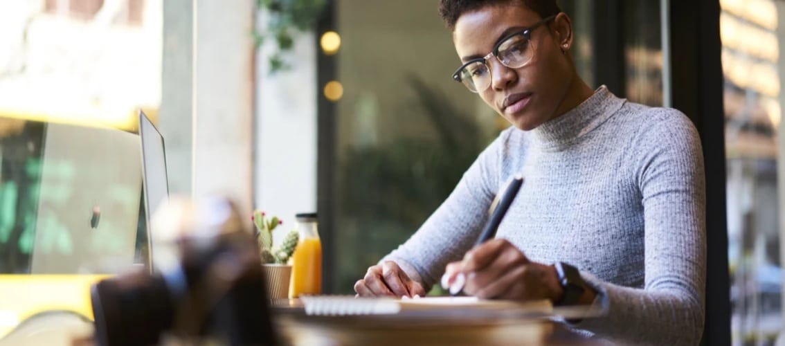 physician working through financial checklist