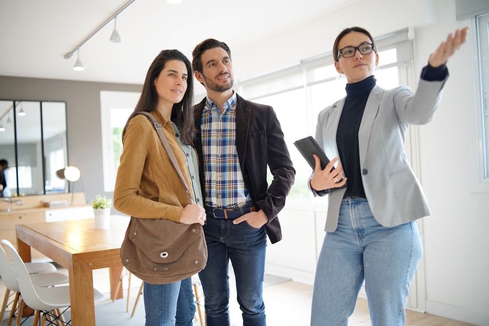 doctor couple looks at new home