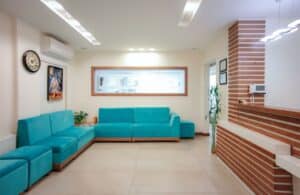 an older looking Psychiatrist waiting room